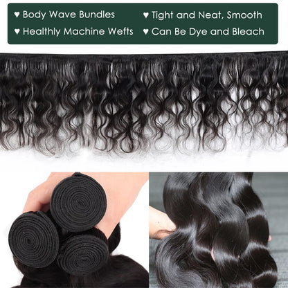 Body Wave Bundles With Closure Brazilian Hair Bundles With Closure