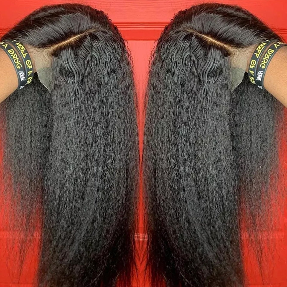 Yaki Kinky Straight Brazilian Human Hair Wigs
