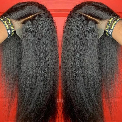 Yaki Kinky Straight Brazilian Human Hair Wigs