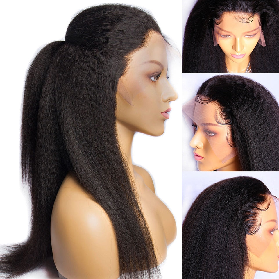 Yaki Kinky Straight Brazilian Human Hair Wigs