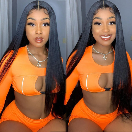 13x6 Bone Straight HD Transparent Lace Front Human Hair Wigs