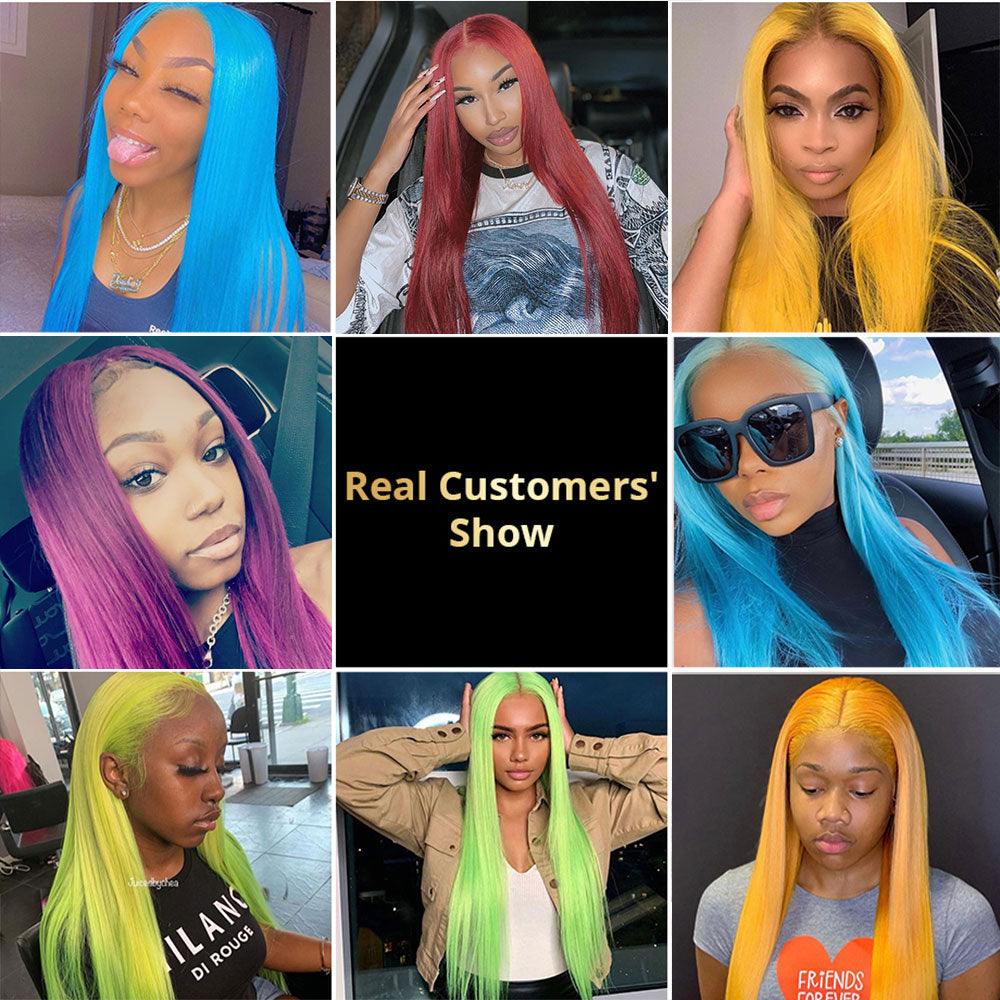 34Inch Long T Part 613 HD Blonde Bone Straight Lace Front Human Hair Wig