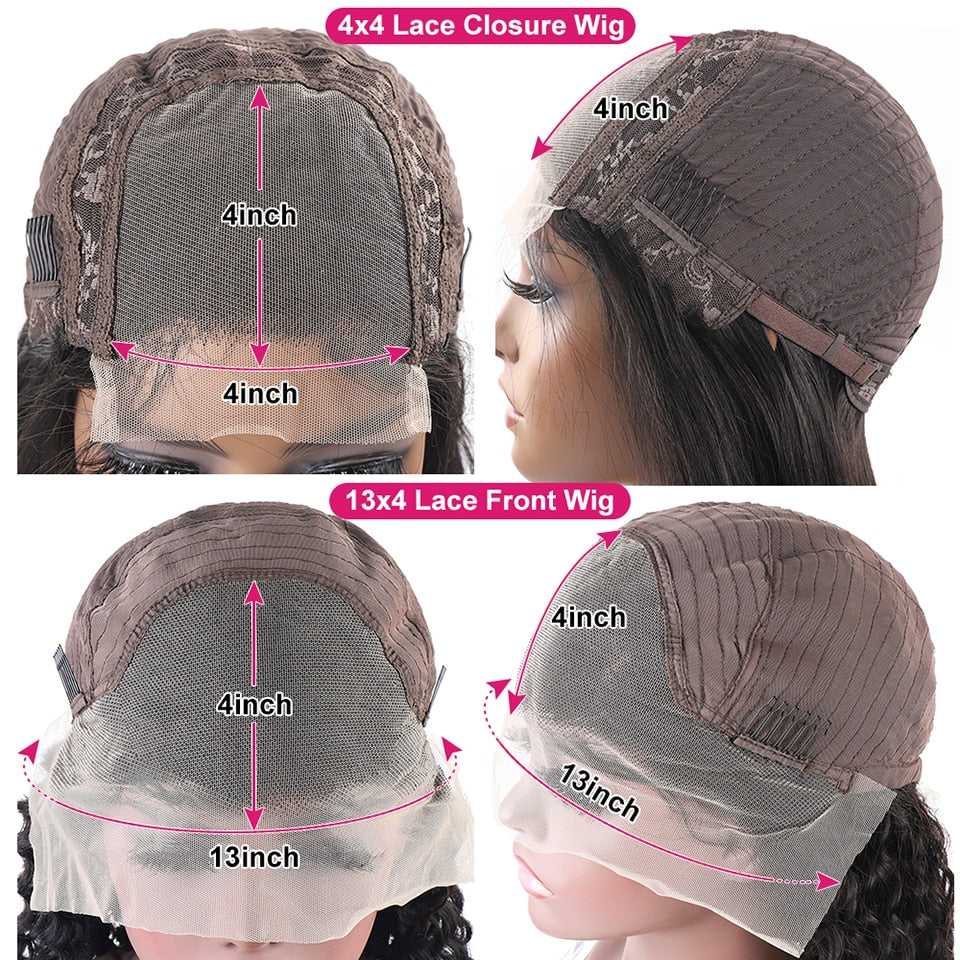 13x4/13x6 Malaysian Loose Deep Wave Lace Frontal Human Hair Wigs for Women