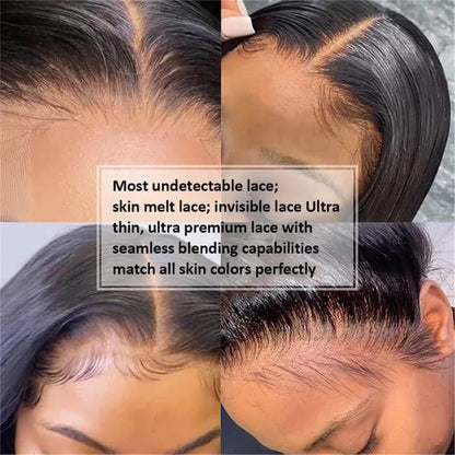 13x6 Bone Straight HD Transparent Lace Front Human Hair Wigs