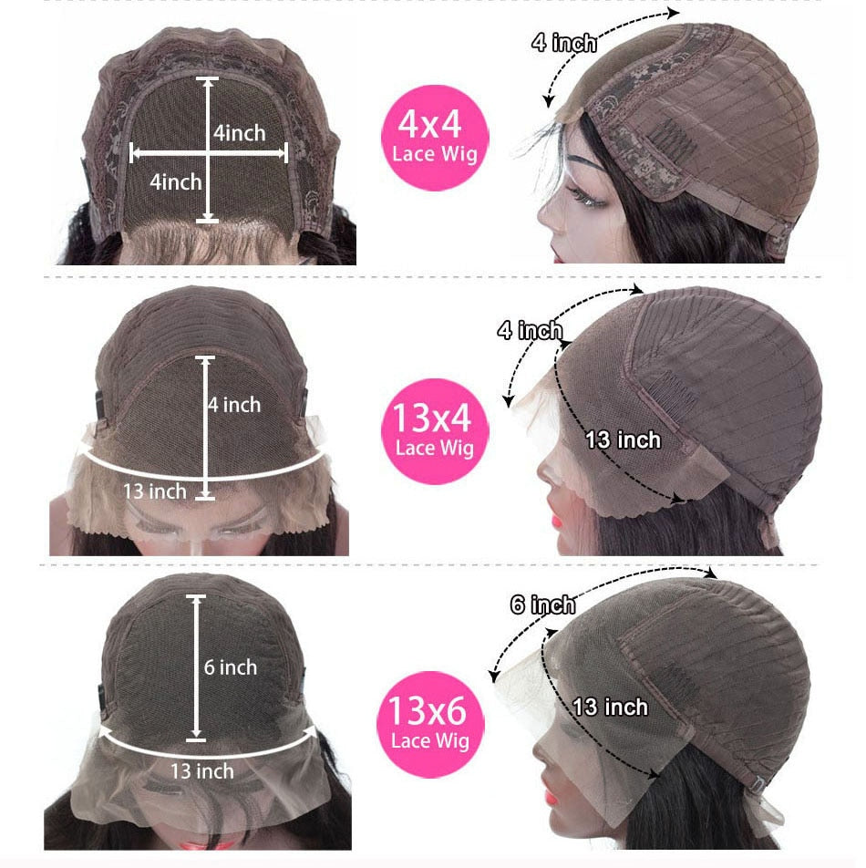 13x6 Bone Straight HD Transparent Lace Front Human Hair Wigs