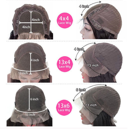 13x6 Bone Straight HD Transparent Lace Front Human Hair Wigs