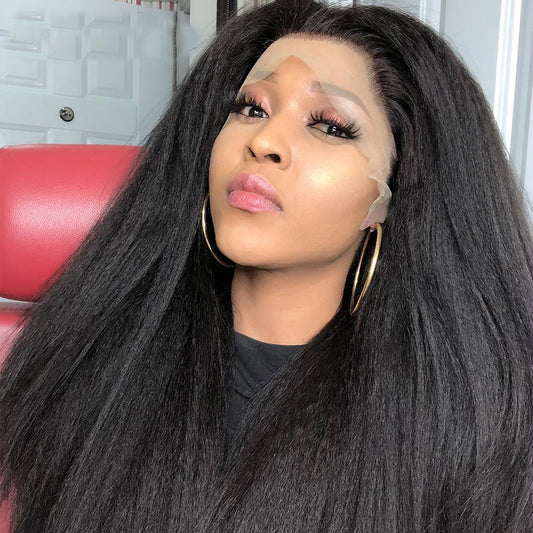 Yaki Kinky Straight Brazilian Human Hair Wigs