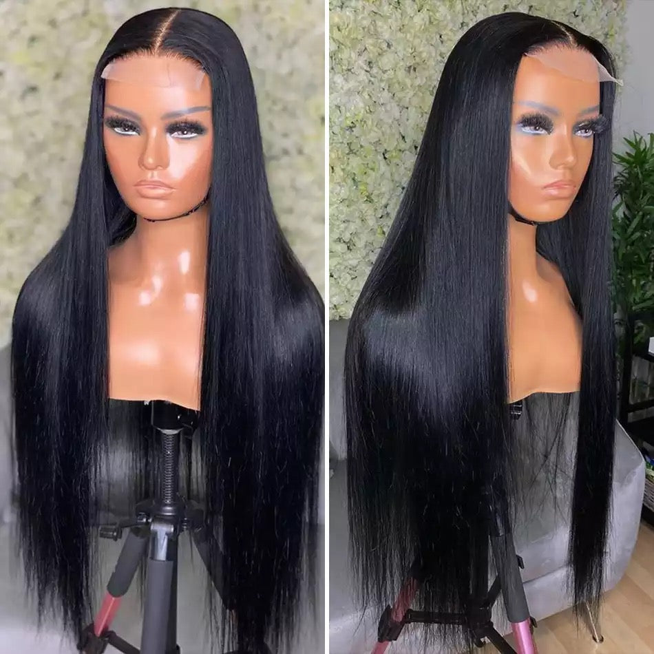 13x6 Bone Straight HD Transparent Lace Front Human Hair Wigs