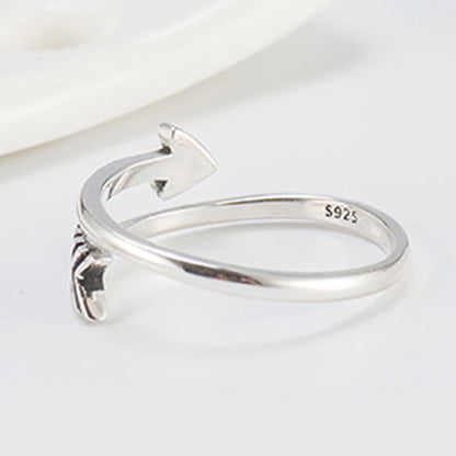 Punk Arrow Ring 925 Sterling Silver Jewelry for Women