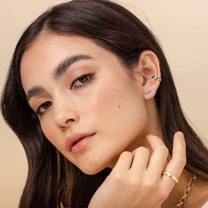 14K Yellow Gold Ear Cuff Earrings-Women's Jewelry
