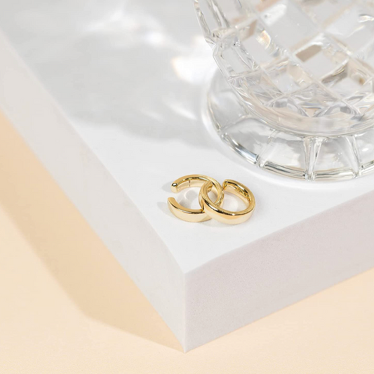 14K Yellow Gold Ear Cuff Earrings-Women's Jewelry
