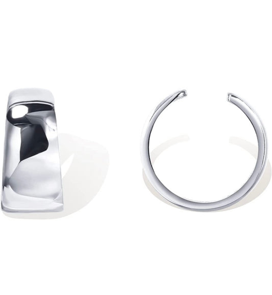 14k White Gold Ear Cuff Earrings