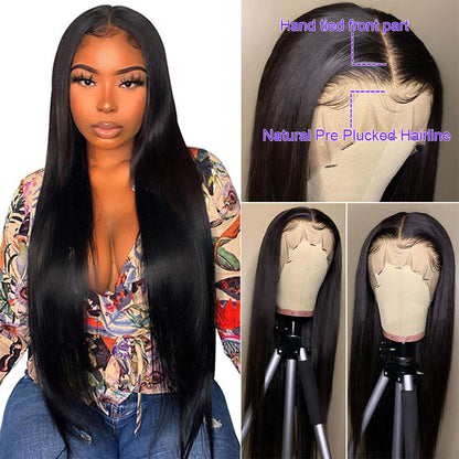 Brazilian Human Hair 13X4 Lace Frontal Wig Straight Lace Closure Wig 4X4 Lace Wig