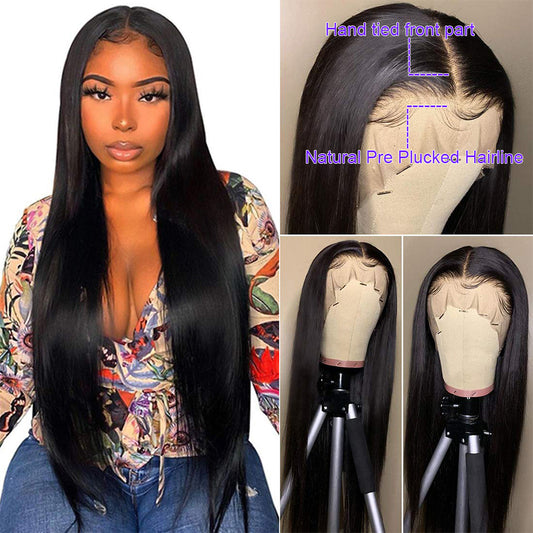 Brazilian Human Hair 13X4 Lace Frontal Wig Straight Lace Closure Wig 4X4 Lace Wig