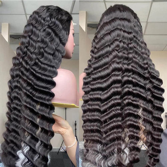 13x4/13x6 Malaysian Loose Deep Wave Lace Frontal Human Hair Wigs for Women