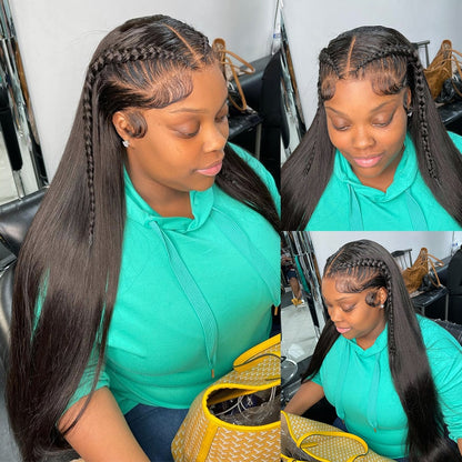 32inch Long Bone Straight 13x6 Lace Front Human Hair|4x4 Lace Closure Wig For Women