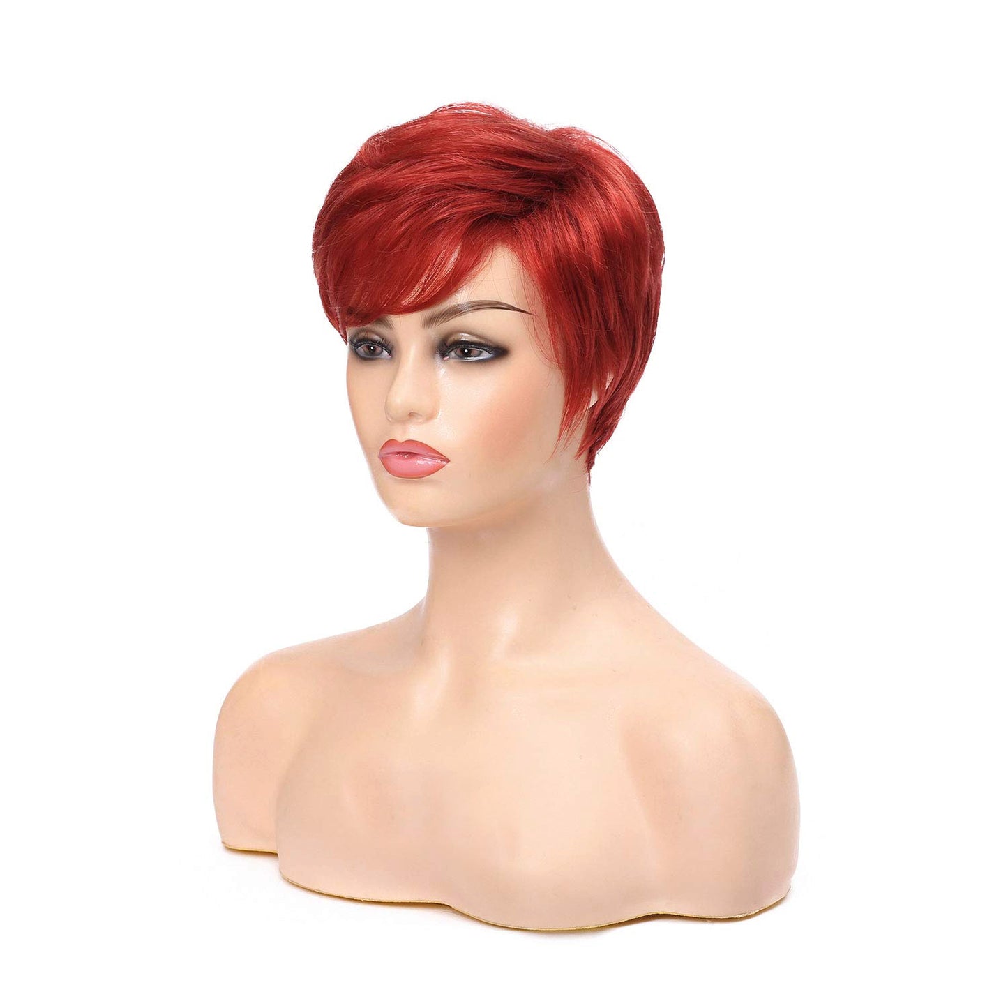 Short Pixie Cut Red Hair Wigs for Women