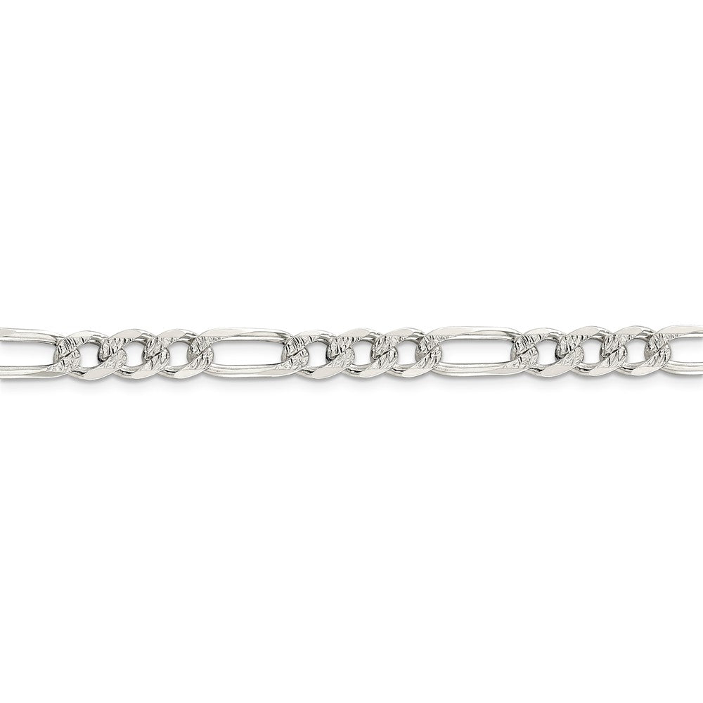 925 Solid Sterling Silver Figaro Chain Necklace| 7mm 18inch For Women