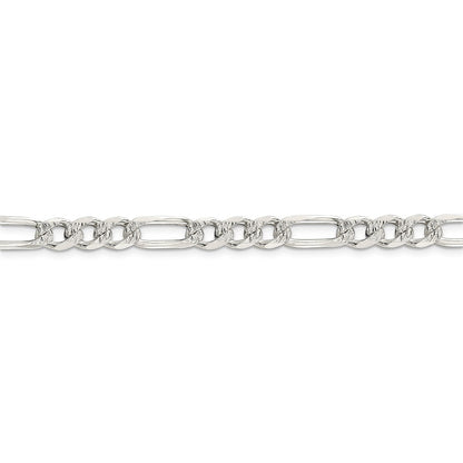 925 Solid Sterling Silver Figaro Chain Necklace| 7mm 18inch For Women