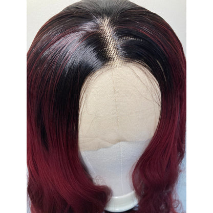 Long Curly Ombre Wine Red Lace Front Wigs|Trending Hair Styles