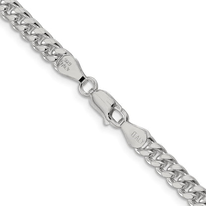 925 Sterling Silver 5mm Curb Chain-Men Fine Silver Jewelry