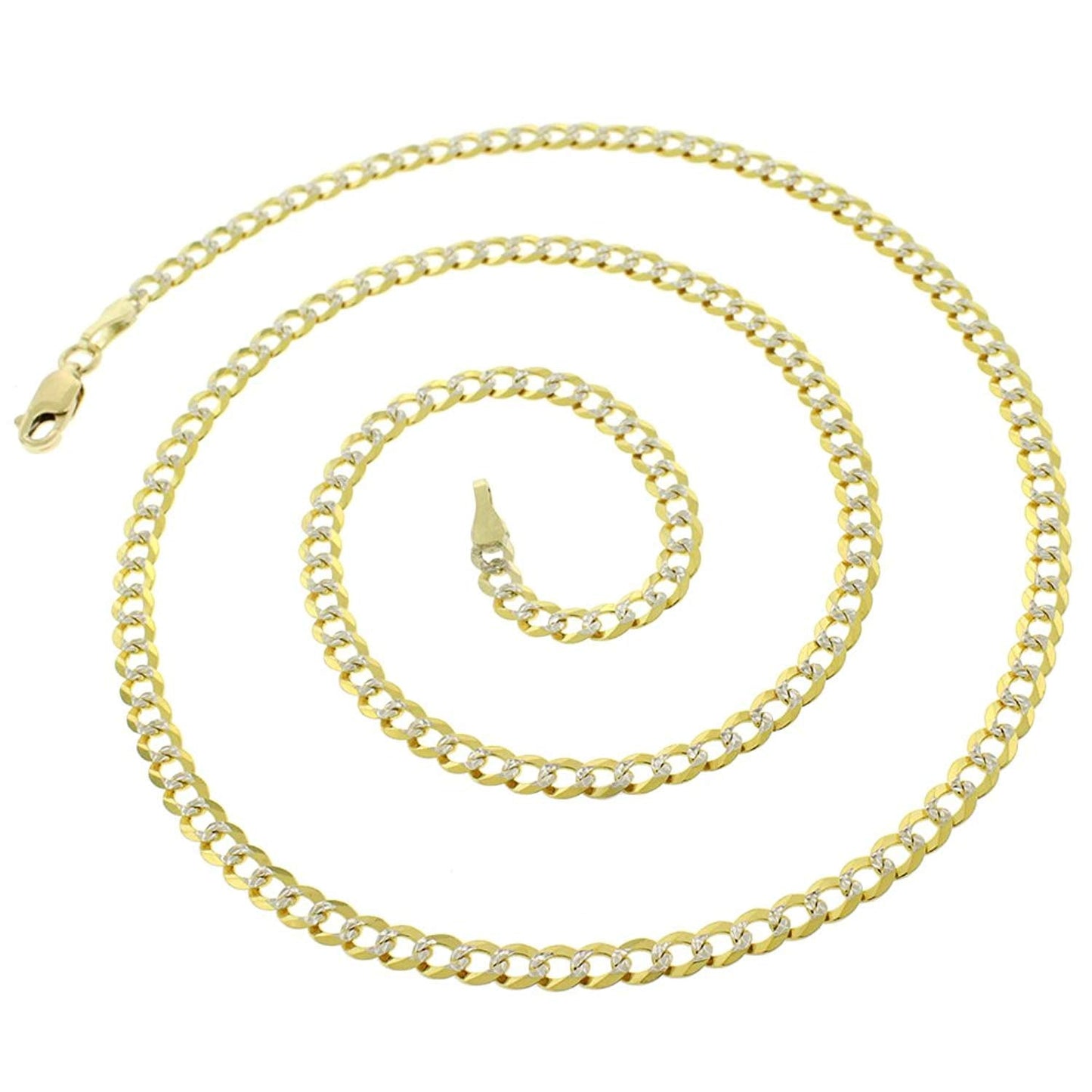 14K Yellow Gold 3.5MM Solid Cuban Curb Link Two-Tone Pave ChainGold Jewelry,Mens JewelryWomens Jewelry,Fine Jewelry,Fashion Jewelry14K Gold Jewelry,Jewelry GiftsHoliday Gifts,Mothers Day Gifts,Fathers Day Gifts,Gifts for MomGifts for Dad,Gifts for Her,Gifts for Him,Fancy Jewelry