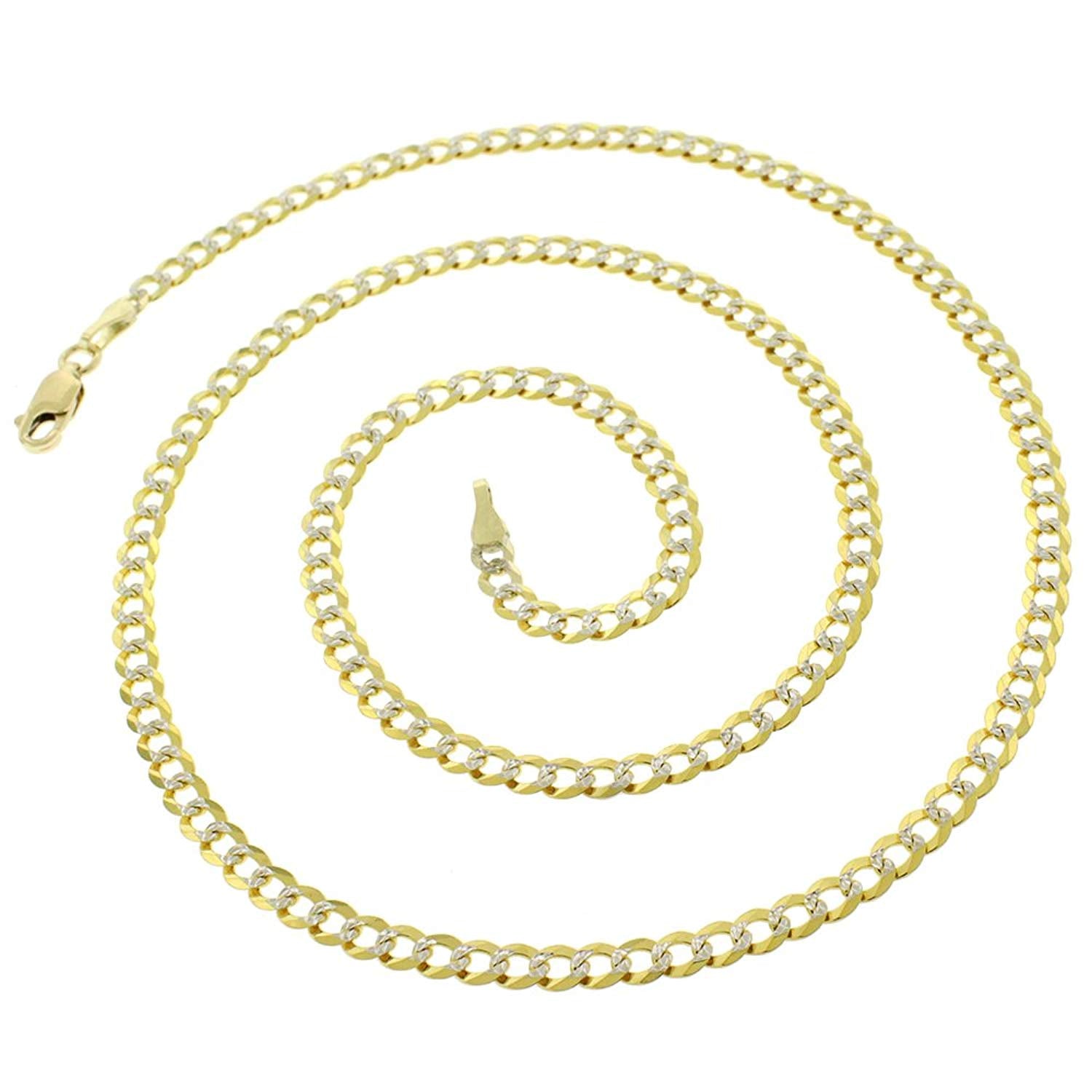 14K Yellow Gold 3.5MM Solid Cuban Curb Link Two-Tone Pave ChainGold Jewelry,Mens JewelryWomens Jewelry,Fine Jewelry,Fashion Jewelry14K Gold Jewelry,Jewelry GiftsHoliday Gifts,Mothers Day Gifts,Fathers Day Gifts,Gifts for MomGifts for Dad,Gifts for Her,Gifts for Him,Fancy Jewelry