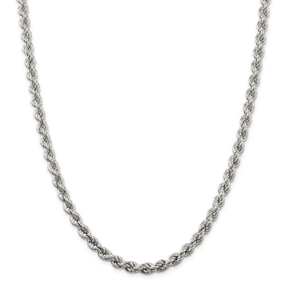 925 Sterling Silver 6.4mm Rope Chain|18inch Pure Silver Necklace For Men Women