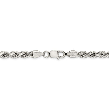 925 Sterling Silver 6.4mm Rope Chain|18inch Pure Silver Necklace For Men Women