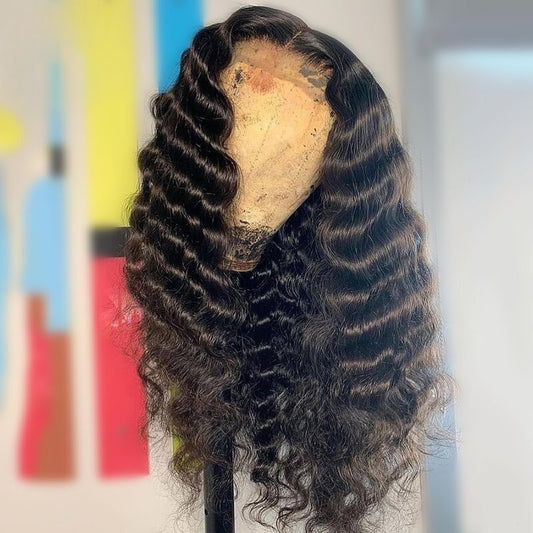 Malaysia Loose Deep Wave Lace Frontal Human Hair Wigs