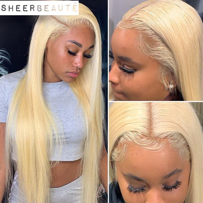 42inch Long Straight 613 13x4 Lace Front Human Hair Wigs