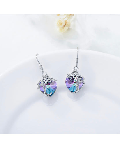 14k White Gold Tree of Life Earring
