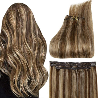 Ombre Color Human Hair Extensions 50 Grams Clip In Hair