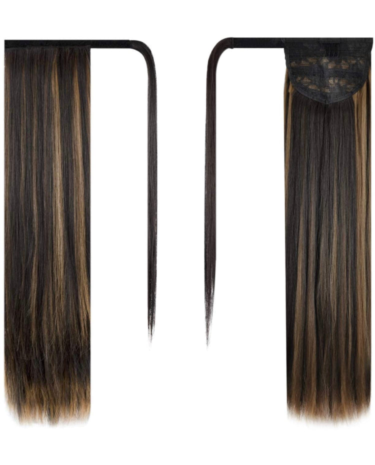 30 inch Ponytail Extension Long Straight Wrap Around Clip in