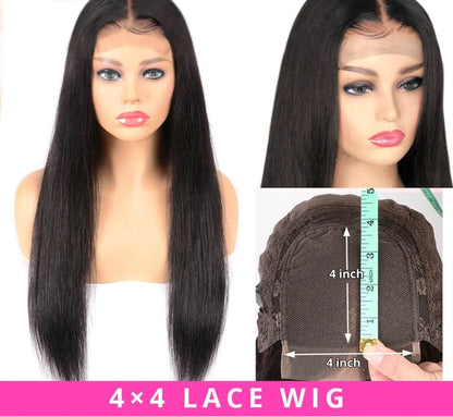 Brazilian Human Hair 13X4 Lace Frontal Wig Straight Lace Closure Wig 4X4 Lace Wig