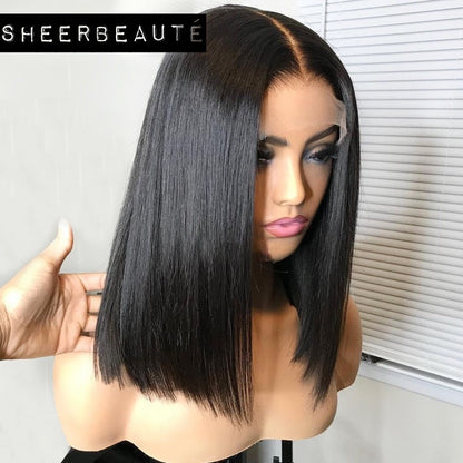 13x6 13x4 Short Straight Bob HD Lace Front Human Hair Wigs for Women DragQueen