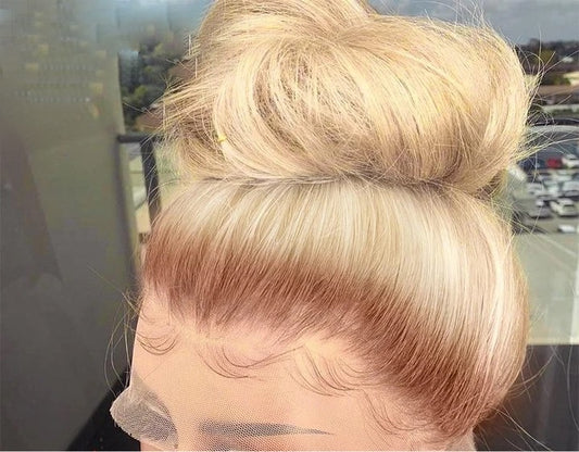 Ombre Blonde Straight Lace Front WigFull 613 Hd Transparent Straight Lace Frontal | 40inches Human Hair Wig