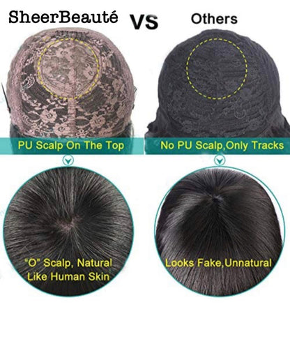 Long Yaki Full Human Hair Wig With Bangs