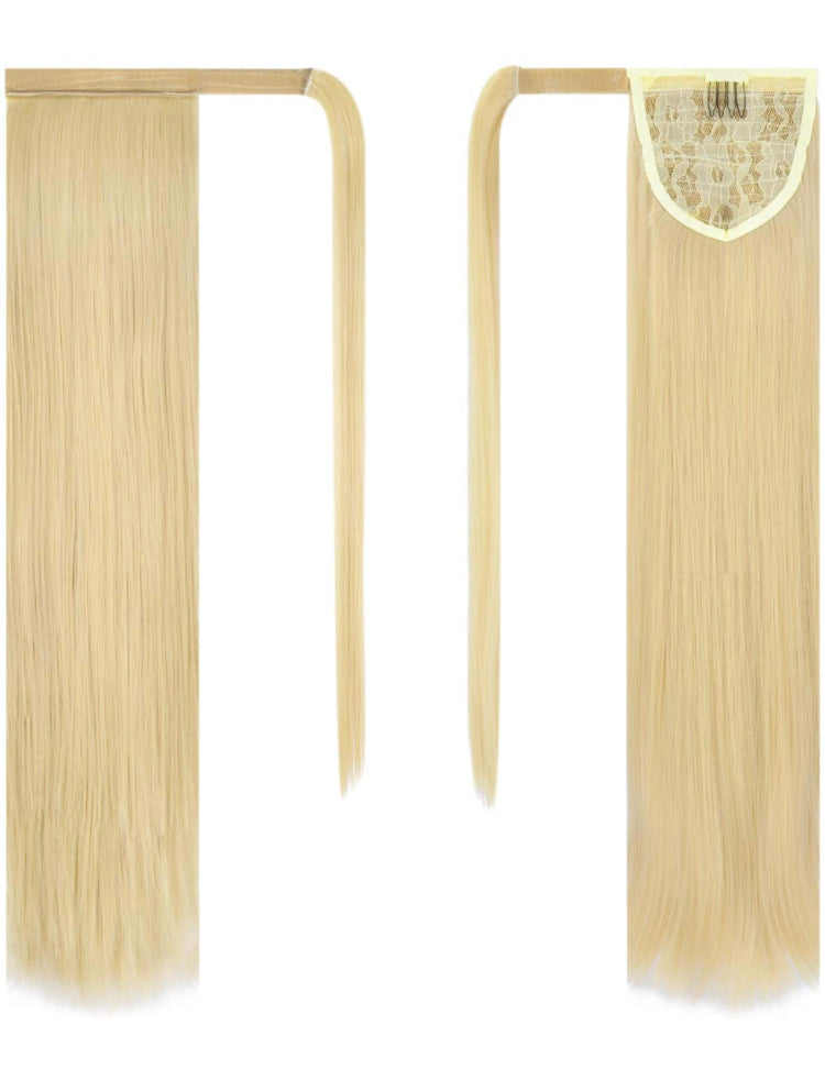 30 inch Ponytail Extension Long Straight Wrap Around Clip in