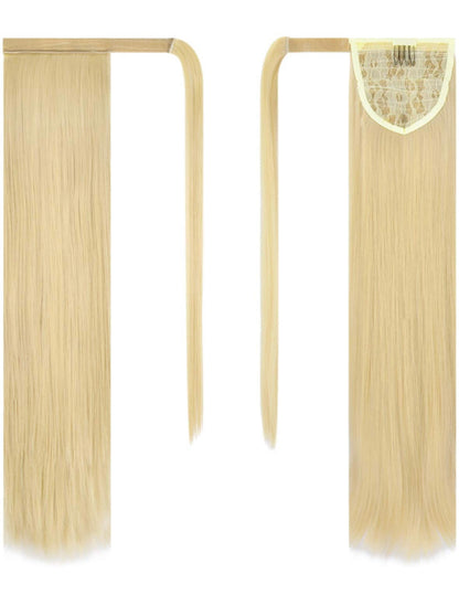30 inch Ponytail Extension Long Straight Wrap Around Clip in