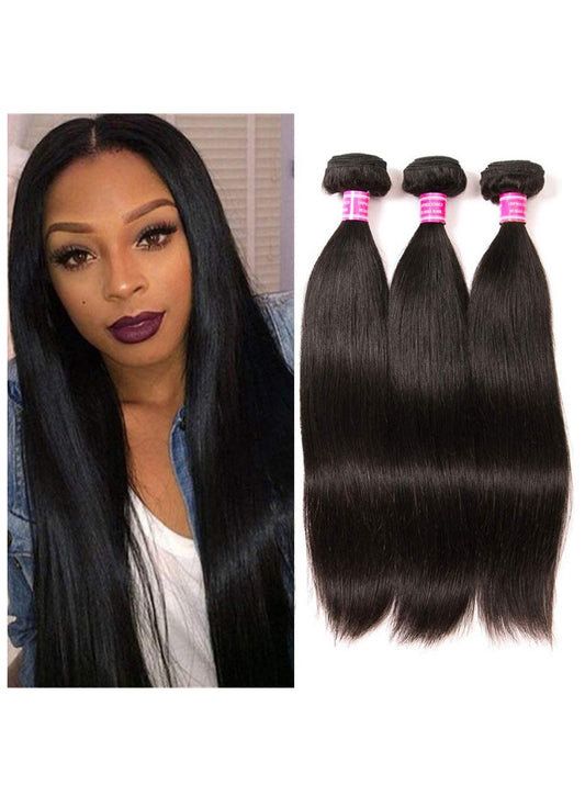 Straight Brazilian Human Hair Weave Bundles