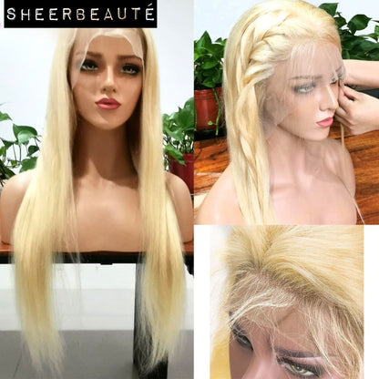42inch Long Straight 613 13x4 Lace Front Human Hair Wigs