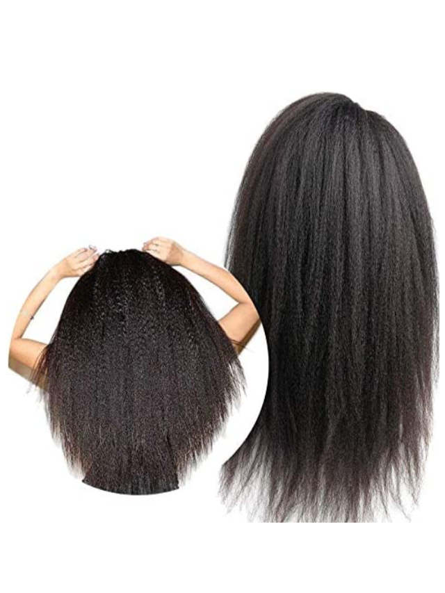 Italian  Kinky Straight Yaki Lace Human Hair Wigs