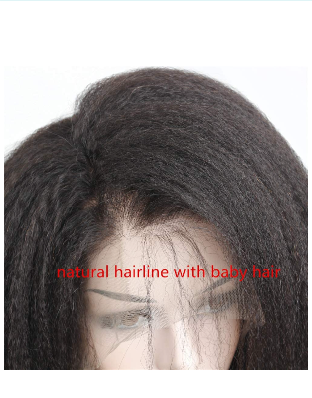 Italian  Kinky Straight Yaki Lace Human Hair Wigs
