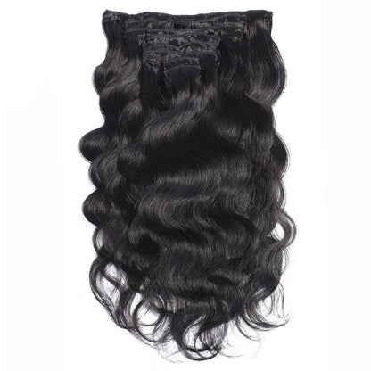 Brazilian Body Wave Clip In Human Hair Extensions 8 Pcs