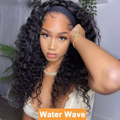 Mongolian Kinky Curly Headband Wig