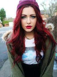 22inch Middle Part 99J Wine RED Long Wavy Wig