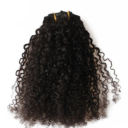 3B 3C Afro Kinky Curly Clip In Hair Extensions Human Hair Full Head Sets
