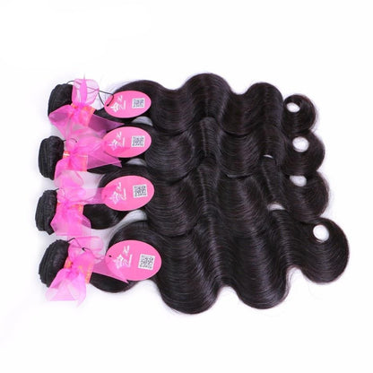 Brazilian  Weave Bundles Virgin Human Hair With Closure Body Wave Hair Extension