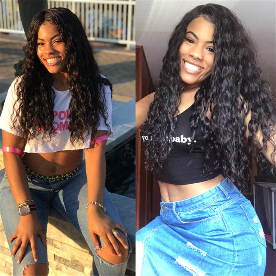 Kinky Water Wave Lace Front Human Hair Wigs
